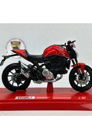 Moto Garage Ducati Monster 1:18 Diecast Maket Motor Lisanslı Metal Model Motosiklet