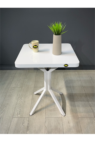 Zeren Kare Balkon Masası Mutfak Yemek Masası 60 Cm
