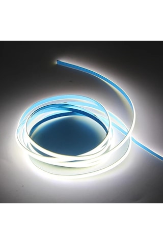 Cob Led Şerit 5metre 12v 480led/m 6500k Soğuk Beyaz 10w 8mm Ip20 Aydınlatma Işık Hortum Kendinden Yapışkanlı Soğuk Beyaz