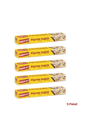 Koroplast Yağlı Fırın Tepsi Pişirme Kızartma Kağıdı Kesimsiz 8 Metre 5 Kutu