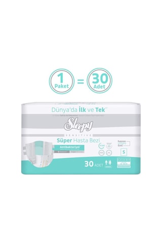 Sleepy Sensitive Süper Yetişkin Hasta Bezi Small 30 Adet S