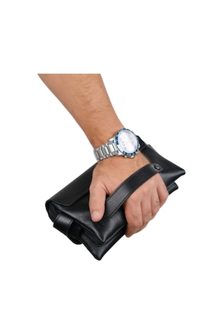 Mft Leather Hakiki Deri Unisex El Çantası Boliva 9874 Napa Siyah
