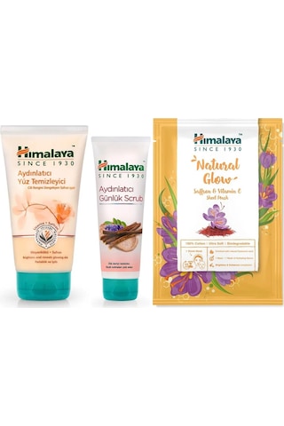 Himalaya Meyan Kökü & Safran Yüz Yıkama Jeli 150 ML + Yüz Peeling 75 ML + Safran & Vitamin C Yüz Maskesi 30 G