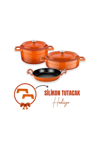 Lava Döküm 3x Trendy Serisi 6 Parça Tencere Seti 001