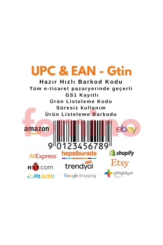 100 Adet-Ean-Upc-Gtin Barkodu Numarası Ürün Listeleme Kodu