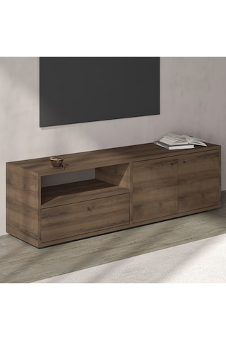 Pao Kapaklı Minimal TV Sehpası – 136 cm, Antik Ceviz
