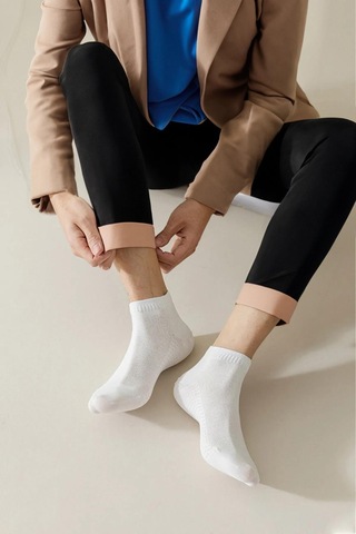 Black Deer Bilek Boy Pamuklu Patik Çorap Unisex 6 Çift Çok Renkli