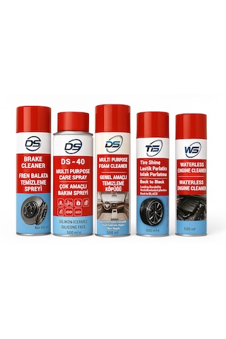 Susuz Motor Temizleyici + Lastik Parlatıcı + Multi Sprey + Temizl