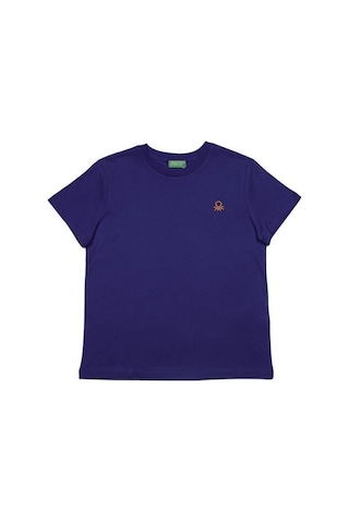 Benetton T-shırt Saks Mavisi