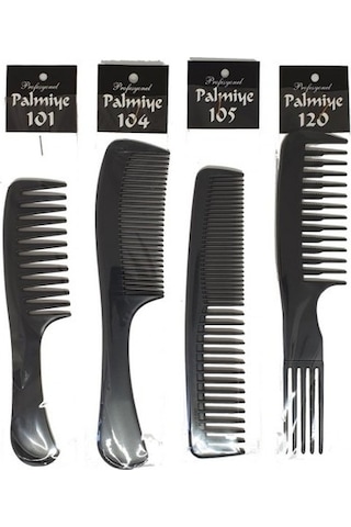 Palmiye Tarak Seti Seti Siyah 4'lü