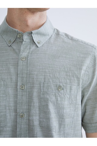 Lcwaıkıkı Classic Haki Regular Fit Kısa Kollu Erkek Gömlek
