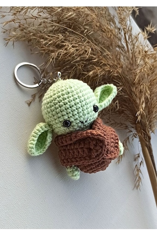 Yoda Anahtarlık - El Yapımı Amigurumi Örgü Anahtarlık, Çanta Süsü Sevimli Ve Özgün Tasarımlar
