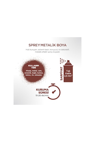 Polisan Metalik Bronz Sprey Boya 400 ml