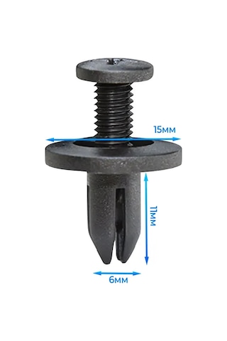 Fobz Toyota 6mm Plastik Otomobil Klipsleri 50 Adet 391712917