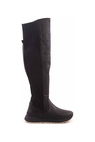 Mocassini Deri  Kadın Çizme 483-1 Siyah