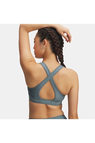 Under Armour Crossback Mid Bra Kadın Bustiyer 1361034-587 Mavi