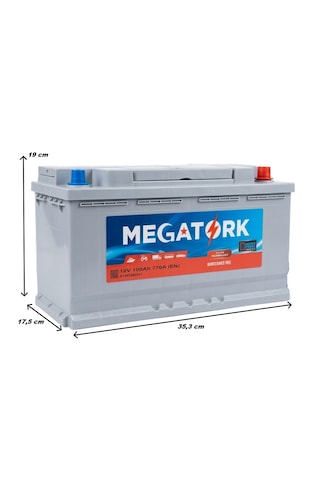 Megatork 12v 100ah 770a Standart Akü