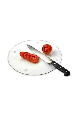 Primepickings Şeffaf Akrilik Yuvarlak Kesme Tahtası, 30x30x0.3cm, Kaymaz Mat, Kullanışlı Yuvarlak Kesim Diğer