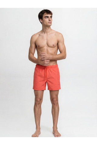 Jack & Jones Erkek Logo Detayli Normal Kalip - Maui - 12291391 Hot Coral