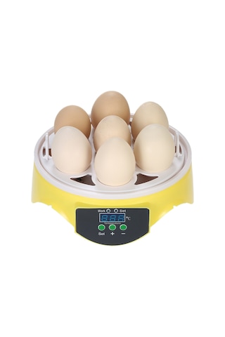 Vkemall Ev, Laboratuvar Ve Eğitim İçin 7 Yumurta Kapasiteli Otomatik Sıcaklık Kontrollü Minik Yumurta İncübasyon Cihazı Eu Plug