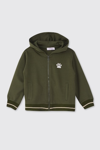 Panço Erkek Çocuk Fermuarlı Sweatshirt Lacivert Haki