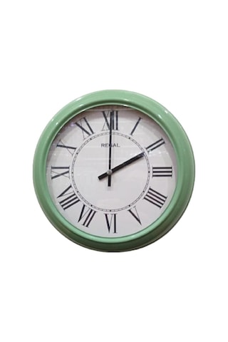 Regal 4290 Hwr Özel Seri Metal Kasa Akar Sessiz Saniyeli Duvar Saati Çok Renkli