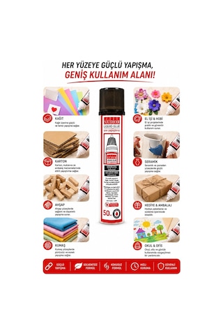 Sıvı Yapıştırıcı Şeffaf 50ml 6 Adet Südor Plastik Tüpte Sıvı Uhu Kağıt Karton Yapıştırıcısı Zararsız Okul Büro Ofis