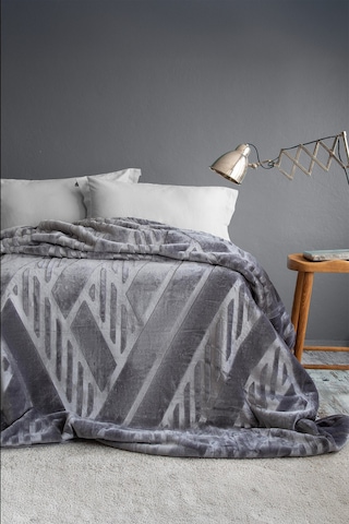 Apricitas Home Decent Grey Çift Kişilik Battaniye 220x240 Cm Gri