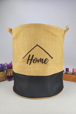 Digithome Hasır Çok Amaçlı Düzenleyici Organizer Mega Yuvarlak Sepet Siyah - Cly-j1012