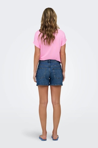 Only Onlphine Pamuklu Regular Fit Kot Short Bayan Short 15372986 Mavi