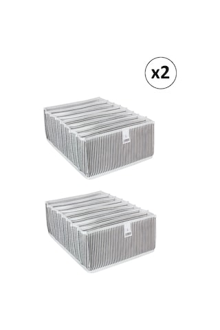 2 Adet Akordiyon Organizer Çekmece İçi Düzenleyici L Gri 2 Adet Akordiyon Organizer Çekmece İçi Düzenleyici L Gri