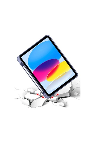 Apple iPad Uyumlu 2022 10.9 10.nesil Kılıf Kalemlikli Mars Tablet Kılıfı - Lavender Diğer