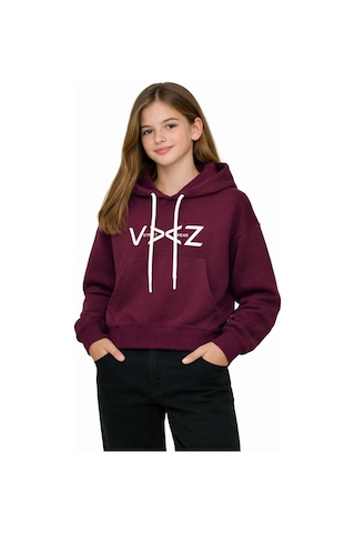 Kız Çocuk Kapüşonlu Sweatshirt Bgl-st05274 MÜRDÜM