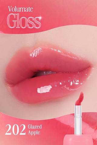 Clio Pigmentli Parlak Bitişli Dolgunlaştırıcı Lip Gloss Clıo Volumate Gloss 202 Glazed Apple