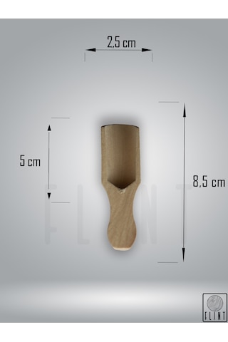 Gürgen El Yapımı Tahta Ahşap Kahve Baharat Bal Kaşığı 8,5cm 6'lı