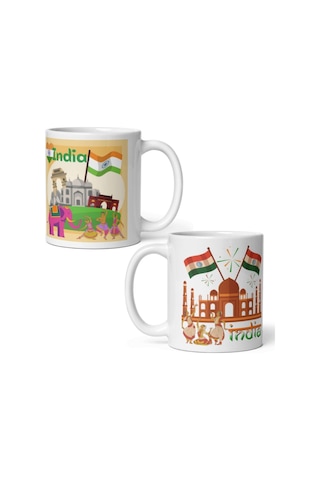 Hindistan Kupa Bardak 2 Adet Seyahat Hatıra India Mug