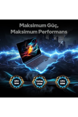 Game Garaj Slayer X7T-5070-C2 i7-14650HX 32 GB 1 TB RTX5070 16" Free Dos Dizüstü Bilgisayar