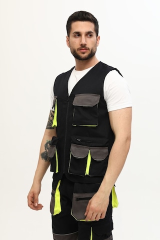 Uniprom Yelek Lizbon Model Çok Cepli Harman Kumaş Lacivert