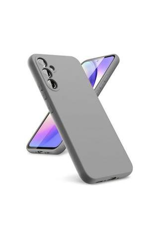 Samsung Galaxy S25 5G Uyumlu Silikon Kılıf - Pastel Renk Tonu Kamera Korumalı Esnek Kapak -Gri