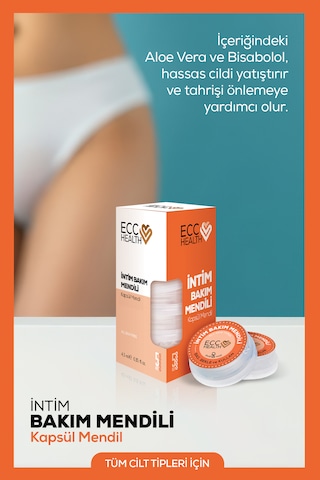 İntim Bakım Mendili 5 Li Genital Bölge Temizleme Ve Ferahlık Mendili Ph Dengeli, Aloe Vera & Bisabolol İçerikli