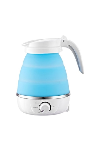 Ulzyvf Katlanabilir Seyahat Su Isıtıcısı - 0.6l 5 Ayar Sıcaklık Kontrollü, Pratik Çay Kahve Ve Bebek Sütü İçin 110 Karakter Mavi Mavi