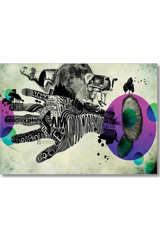 Cakasepetim Hand Fingers Surrealism Ahşap Mdf Tablo