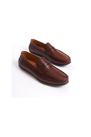 Mubiano Hakiki Deri Mbabd274-tb Erkek Taba Loafer Taba