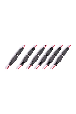 12 Dc Power Jak Jack- 2.1 Mm 10 Adet Erkek + 10 Adet Dişi