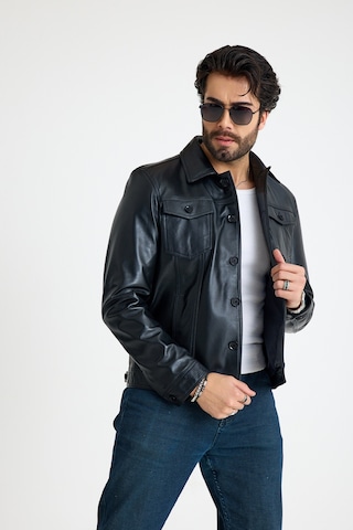 Franko Armondi Jean Model Reguler Erkek Deri Ceket E20-k-899-y Siyah