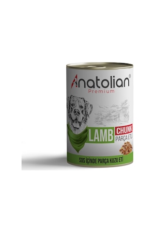 Anatolian Premium Kuzulu Parça Etli Yetişkin Köpek Konservesi 400 gr x 12 Adet