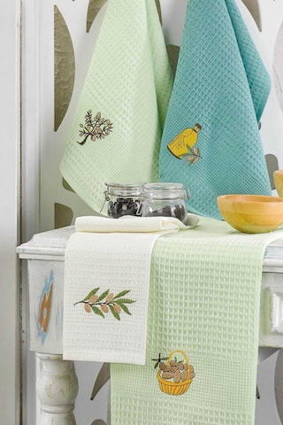 6 Parça Mutfak Kurulama Bezi 30 X 50 Cm Mint 001