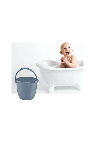 Flosoft Bebek Banyo Kovası, Saplı Oluklu Çok Amaçlı Kova 13 Litre Çok Renkli