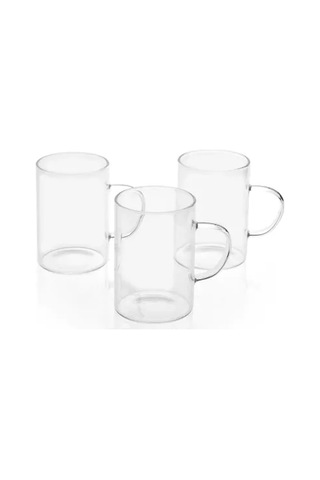 Askımo - Decohandy 3'lü Cam Kupa 200 Ml Muhtelif