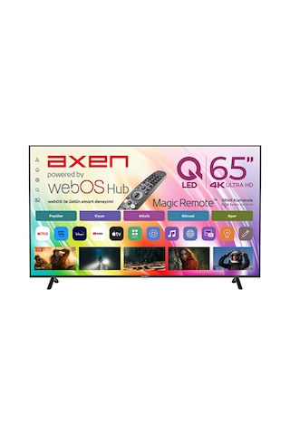 Axen AX65QMN252-0276 65" 165 Ekran UHD Webos Smart QLED TV